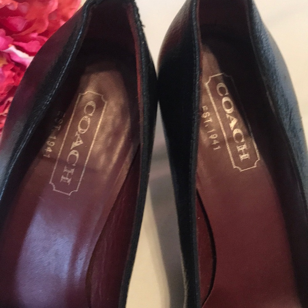 Coach Aubry black leather pumps Size 7B - Picture 3 of 8